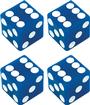 Blue Dice Valve Stem Cap Set