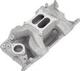 Mopar 318, 340, 360 Edelbrock Performer RPM Air-Gap Intake Manifold With Natural Finish