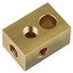 3 X 3/8"-24 Inverted Flare; Brass Brake Tee; W/ 1/8" NPT Port