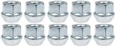 Lug Nut Set; OEM Bulge Style; Open End; 3/4" Hex Head; 7/16"-20 Thread; Set Of 10