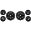 New Vintage Performance Series 6-Piece Gauge System; 3-3/8 and 2-1/16"; 0-90 ohm; Black